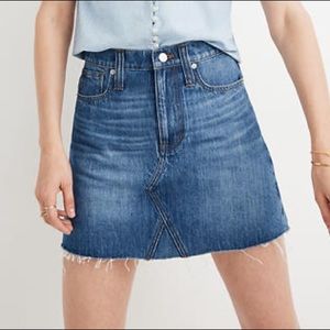 Madewell Denim A-Line Mini Skirt